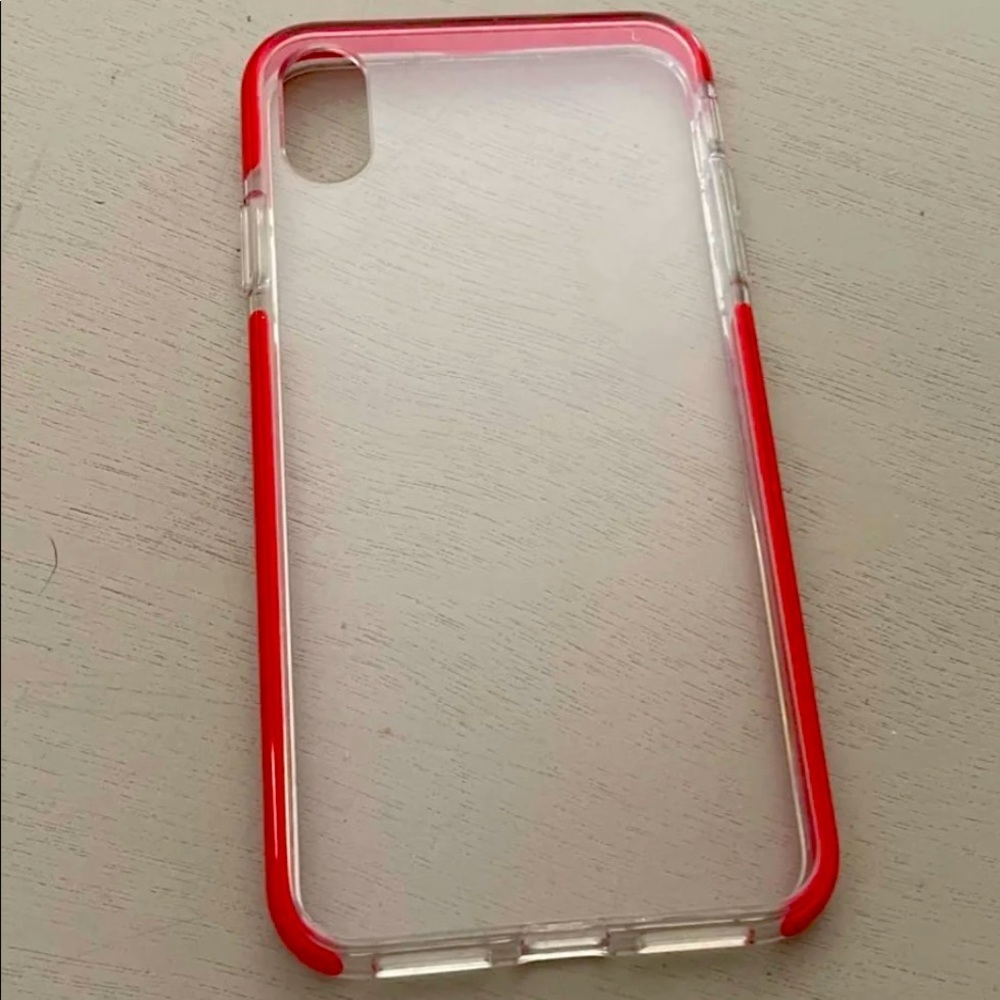 iPhone Xs Max Case. Clear and Red. LNWOT.